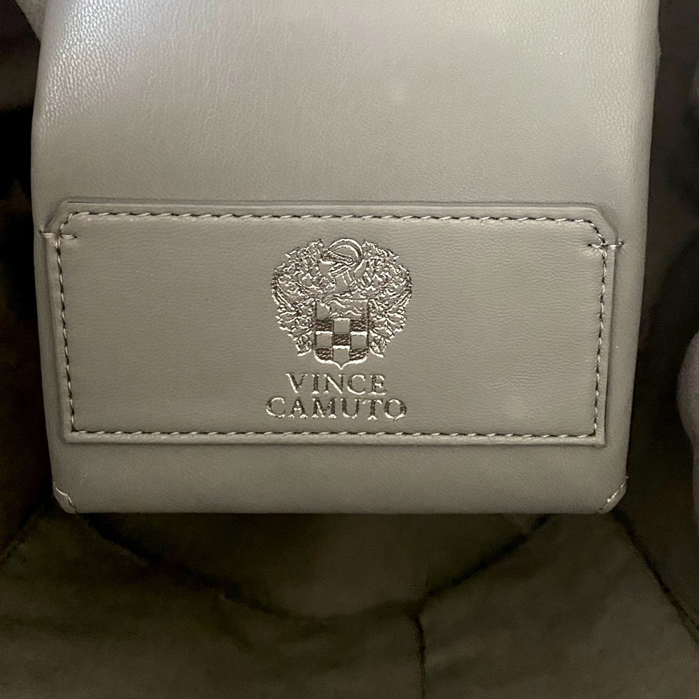 ♦️SOLD♦️ Vince Camuto Croc Embossed Suede Mavis Tote Olive Green Crossbody Bag - Picture 11 of 13